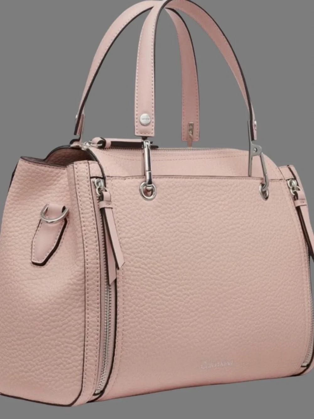 NWT! Calvin Klein Medium Garnet Satchel Crossbody Bag Pink